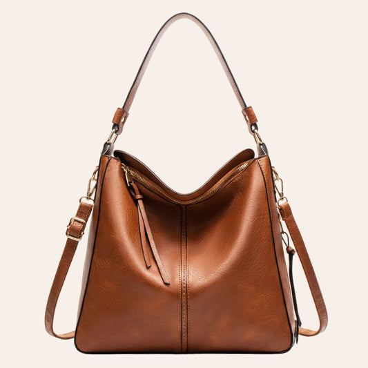 Women's Hobo Crossbody Shoulder Bag made of premium PU leather with large capacity, zipper closure, soft handle, and stylish everyday fashion design by Shardeco